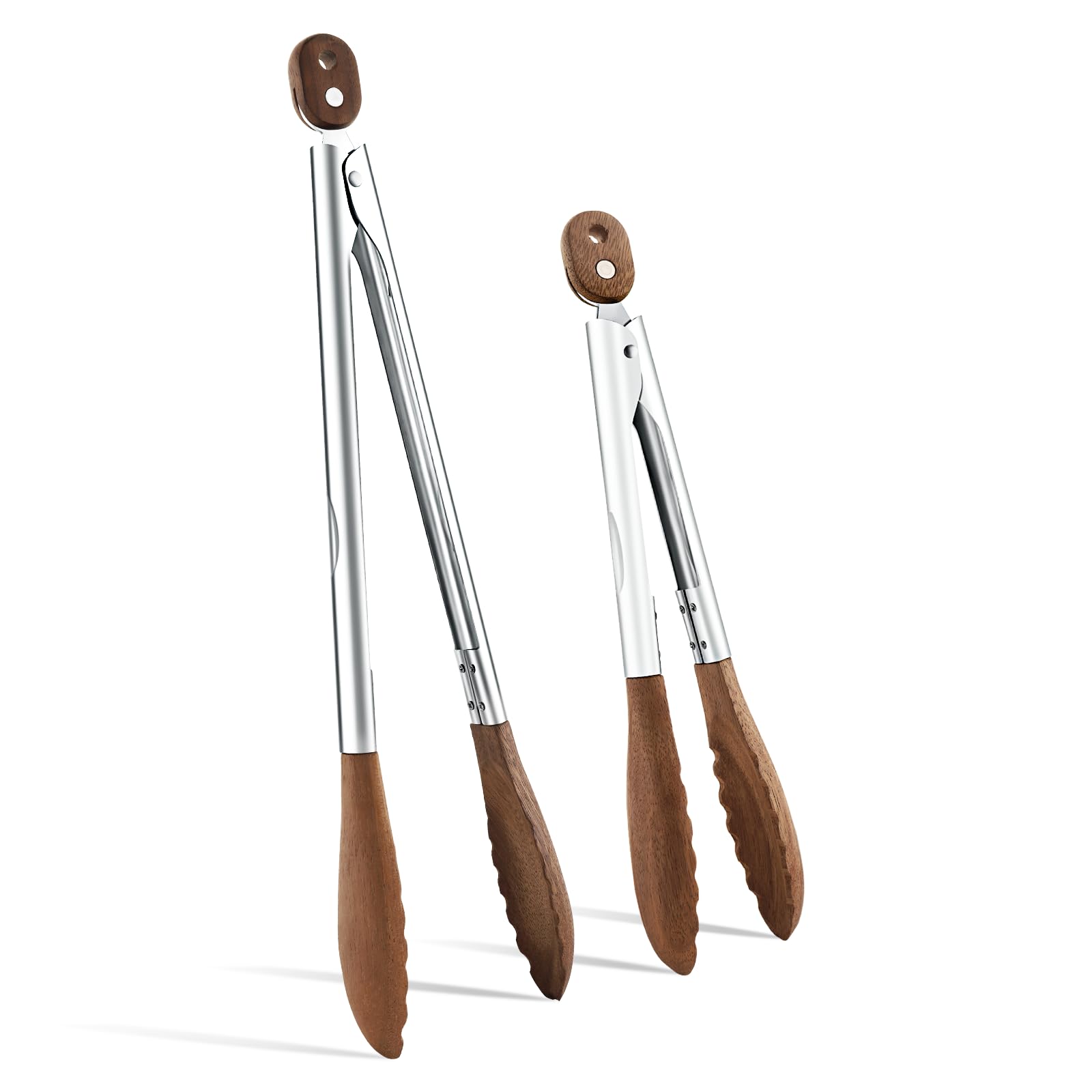 Foto 1 | Pinzas De Madera Bakpoco Para Cocinar Madera De Nogal De Acero Inoxidable - Venta Internacional.