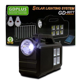 Foto 1 | Lámpara GDPLUS con Bocina Bluetooth Más 2 Focos y Panel Solar