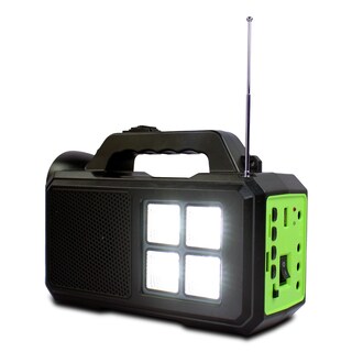 Foto 2 | Lámpara GDPLUS con Bocina Bluetooth Más 2 Focos y Panel Solar
