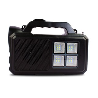 Foto 3 | Lámpara GDPLUS con Bocina Bluetooth Más 2 Focos y Panel Solar