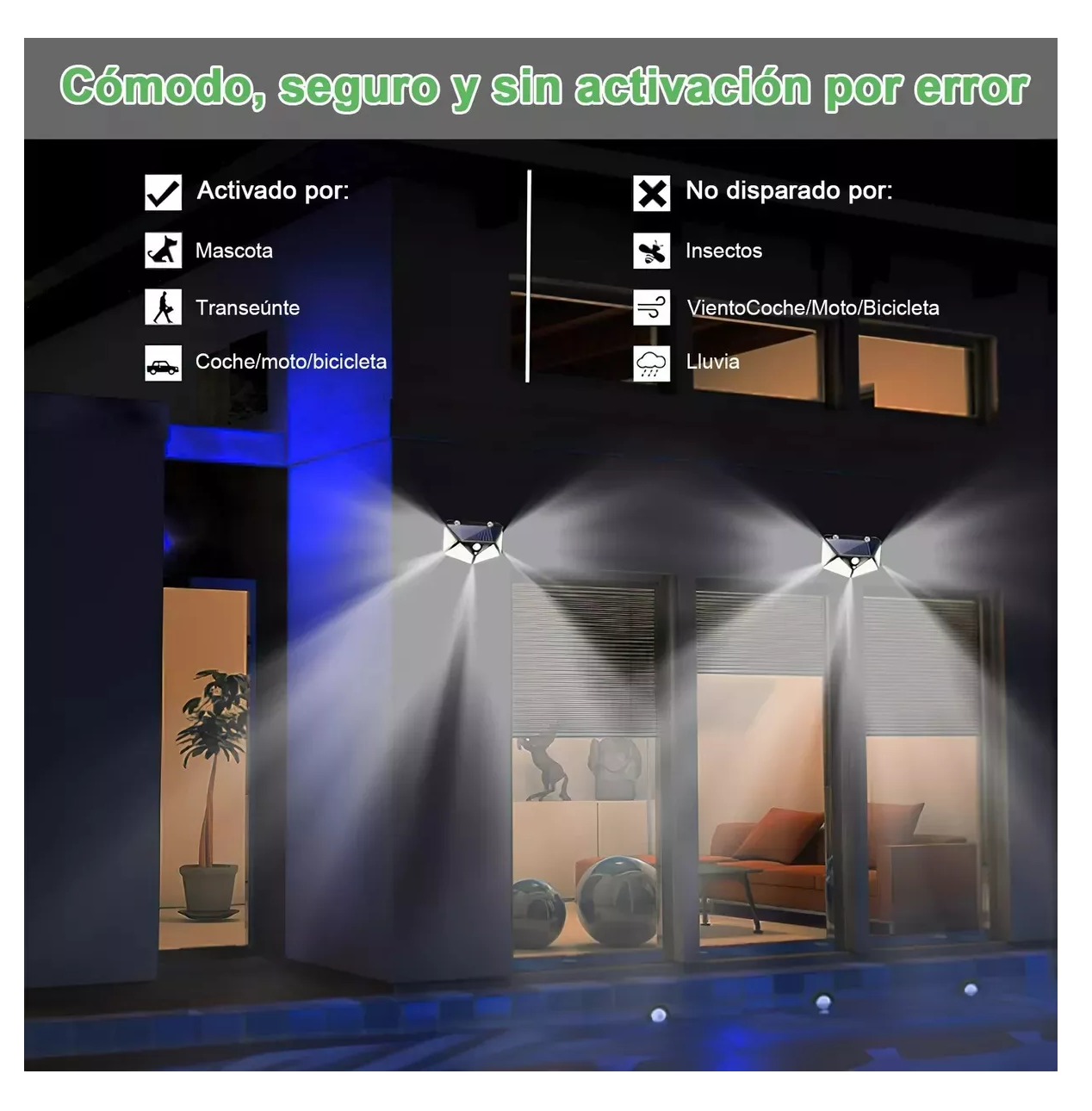 Foto 4 | Lámpara Solar Belug de Pared 8 Piezas