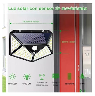 Foto 2 | Lámpara Solar Lab.G de Pared 8 Piezas