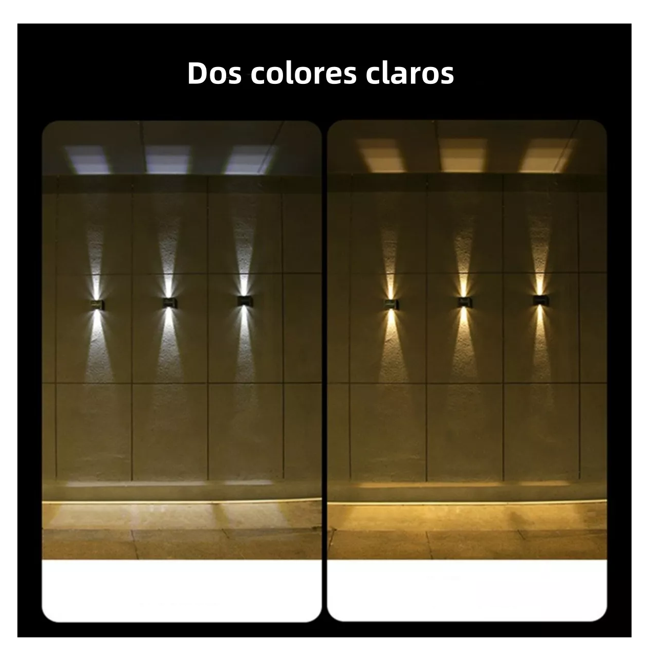 Foto 4 | Luces Solares De Pared Lampara Led Exterior Jardín Balcón 2 Pzs Negra