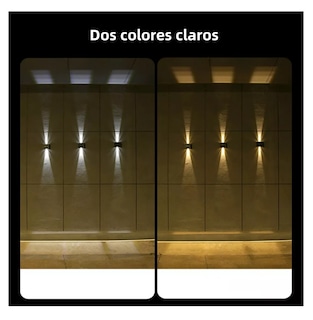 Foto 4 | Luces Solares De Pared Lampara Led Exterior Jardín Balcón 2 Pzs Negra