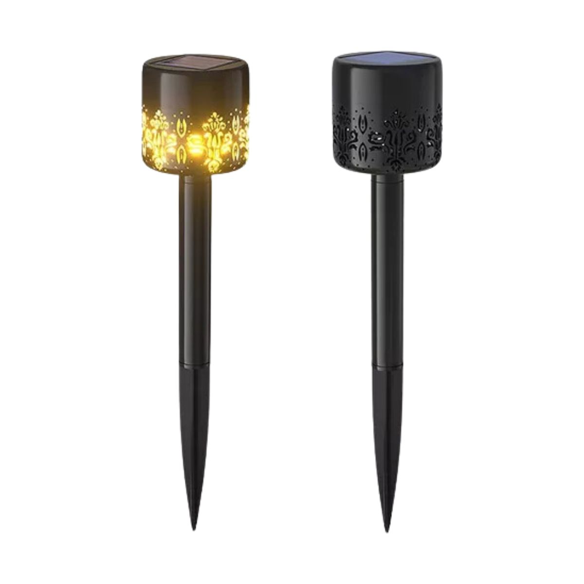 Duo De Lámparas Decorativas Solares Para Cesped Y Exteriores