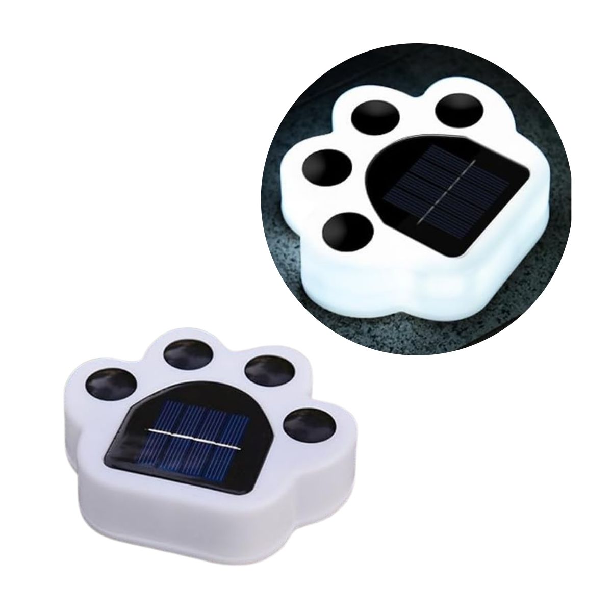 Foto 2 pulgar | Set De 4 Lámparas Solares Con Figura De Huellitas Para Exterior