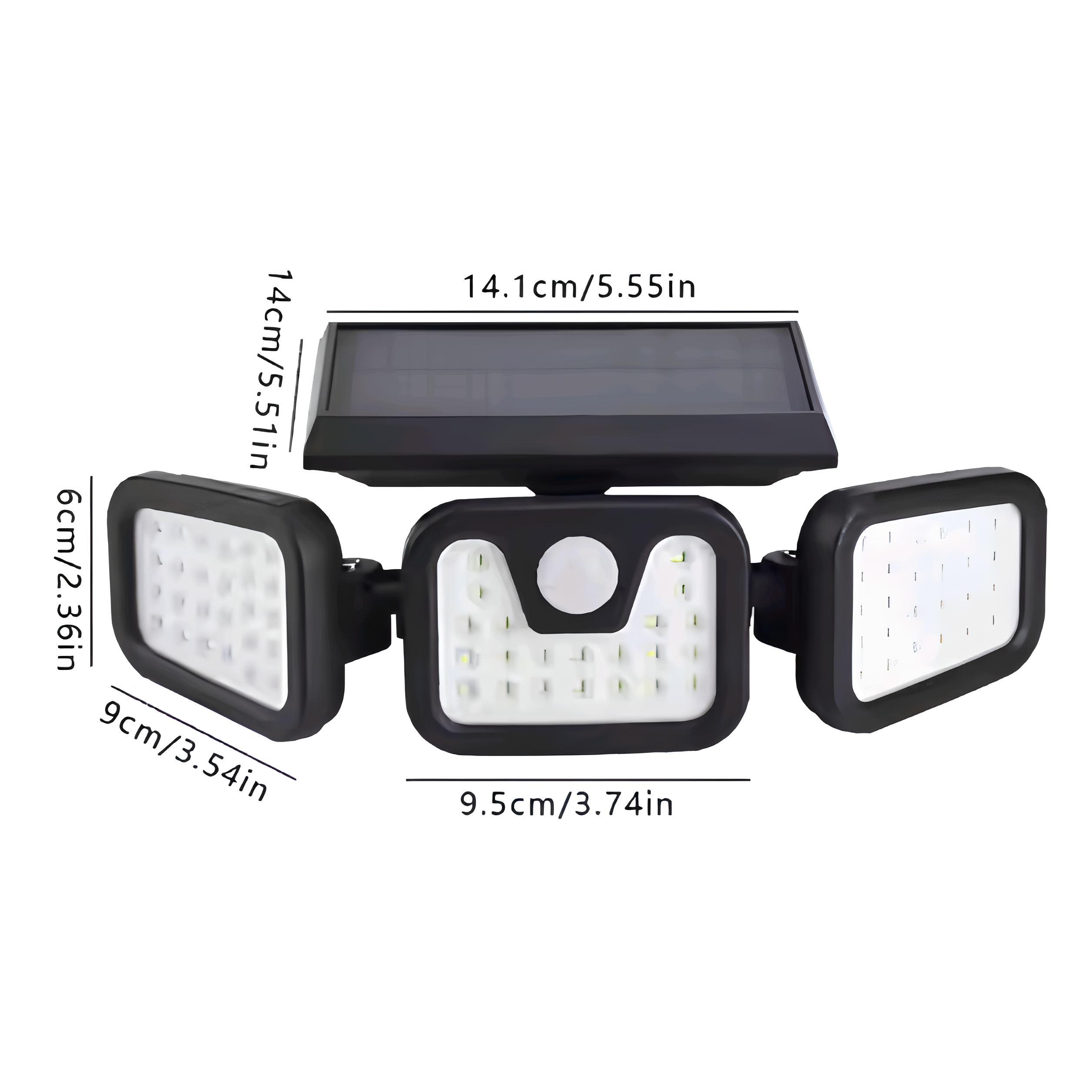 Foto 2 | Lámpara Solar Led, 3 Paneles, Sensor De Movimiento, Control Remoto, Iluminación De Seguridad