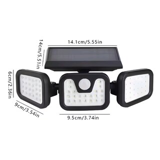 Foto 2 | Lámpara Solar Led, 3 Paneles, Sensor De Movimiento, Control Remoto, Iluminación De Seguridad