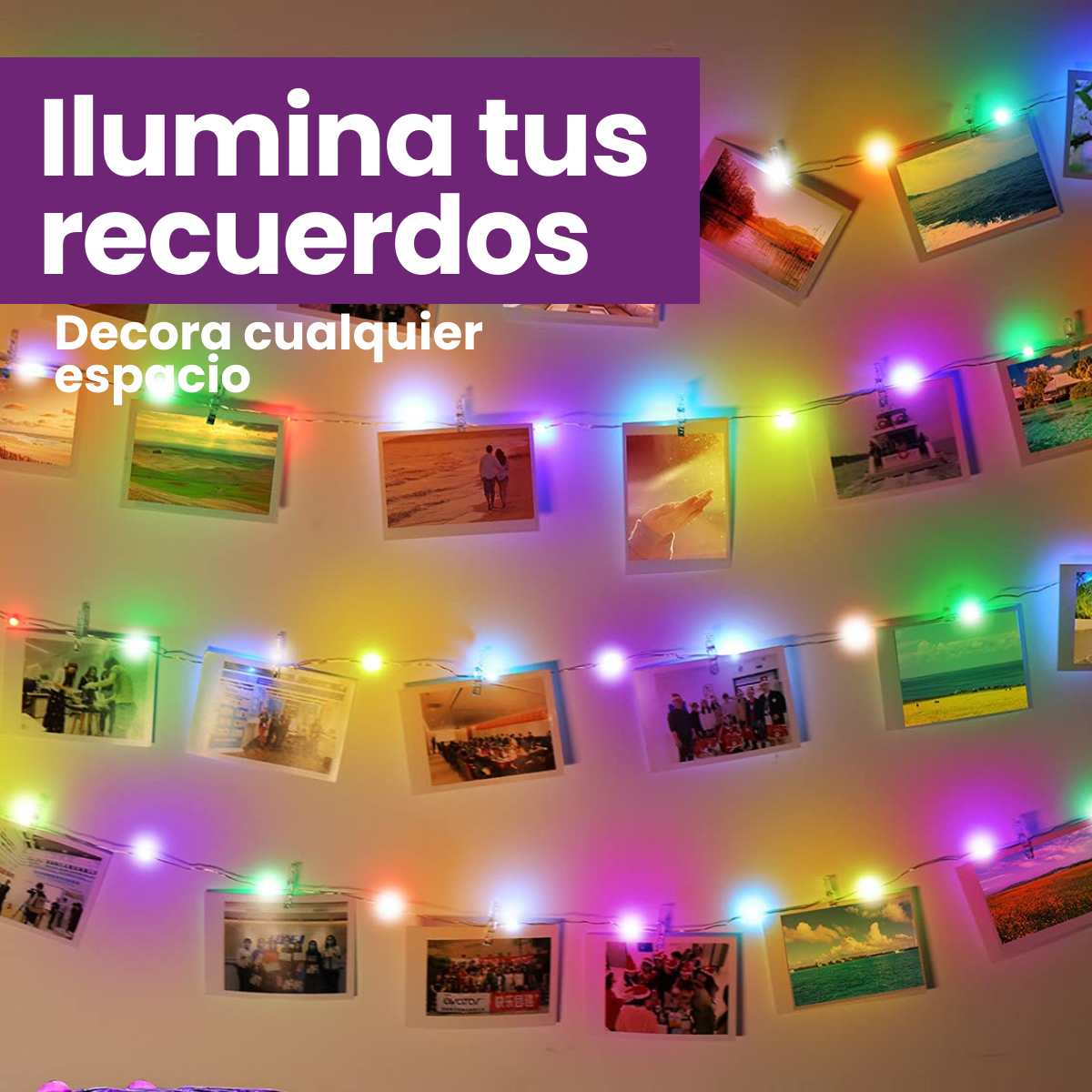 Foto 8 pulgar | Foto Clips Portaretratos Con Luz Led Decorativa Dosyu