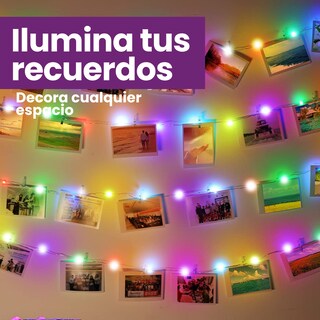 Foto 7 | Foto Clips Portaretratos Con Luz Led Decorativa Dosyu