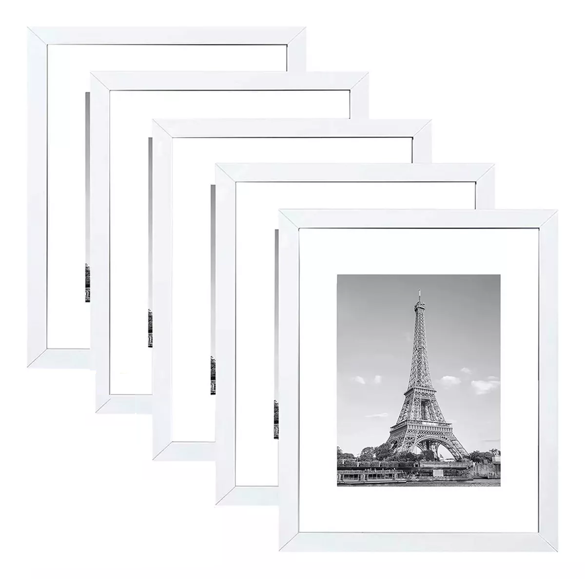 Foto 2 pulgar | 5 Pcs Marco De Fotos Decoración De Pared O Mesa Eo Safe Imports Esi-17590  Blanco