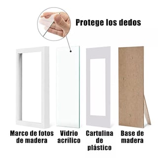 Foto 3 | 5 Pcs Marco De Fotos Decoración De Pared O Mesa Eo Safe Imports Esi-17590 Blanco