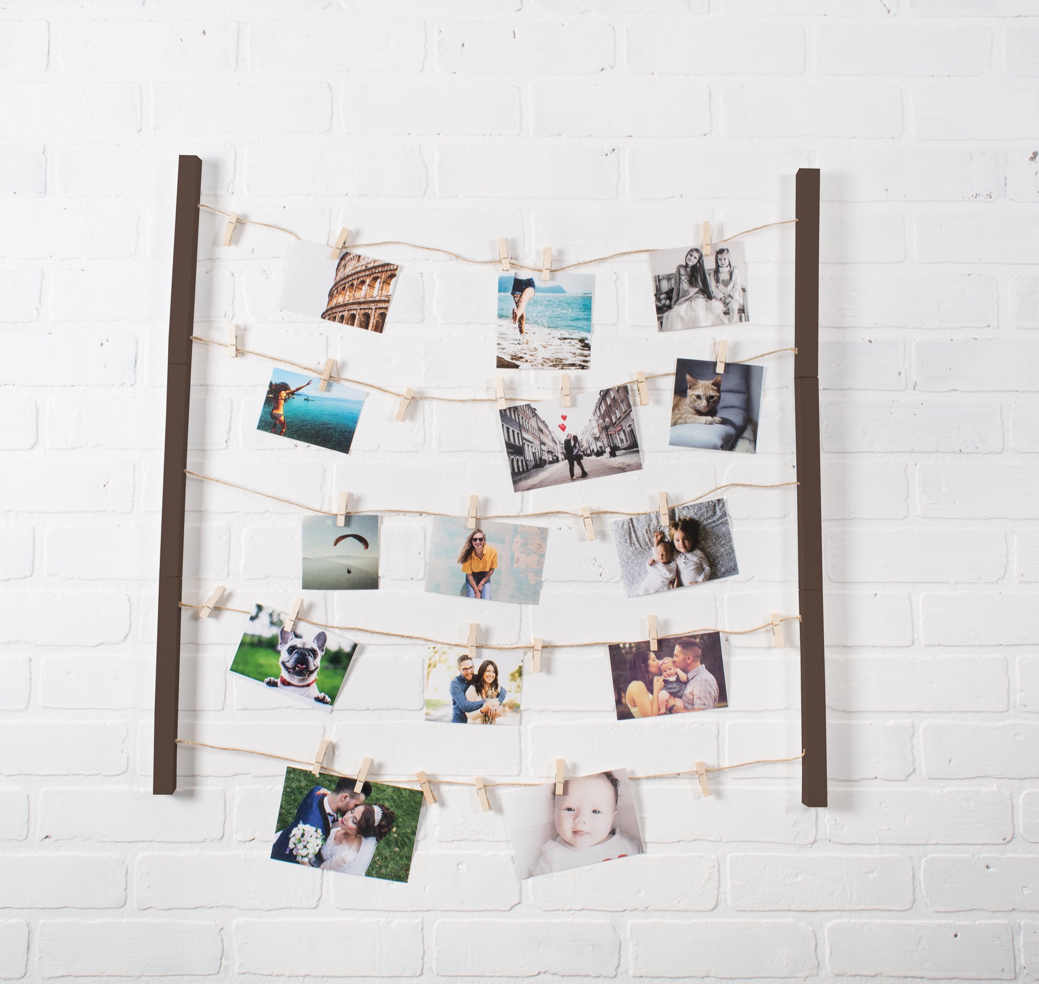 Foto 4 pulgar | Colección De Fotos Dii Clothesline Collage Rustic Wood - Venta Internacional.