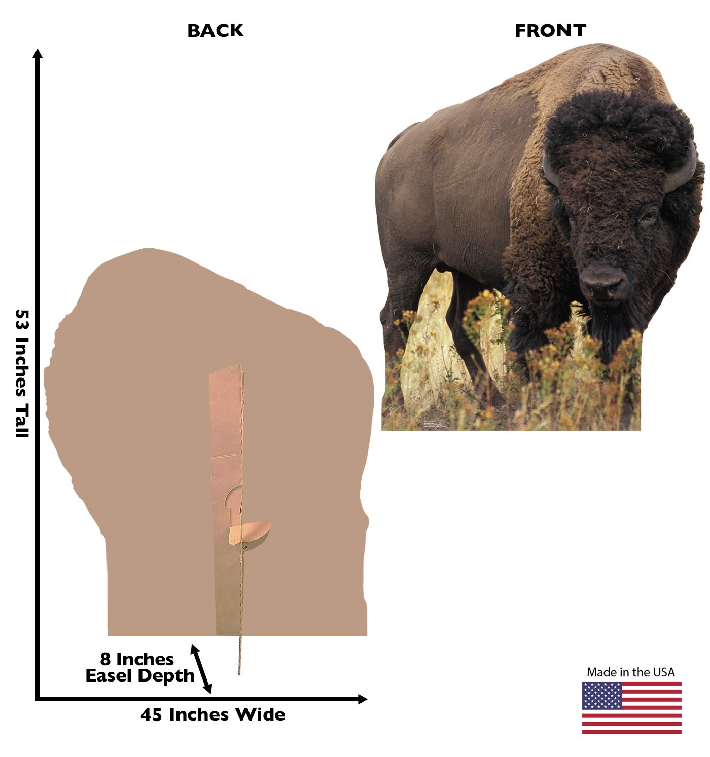 Foto 2 | Cartón Vertical Con Forma De Bisonte, Tamaño Natural, Con Forma De Bisonte - Venta Internacional.