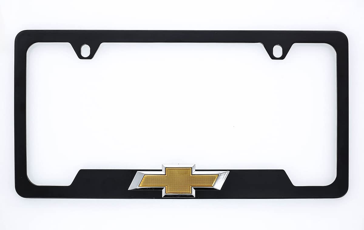 Foto 1 | Marco Para Matrícula Chevrolet, Color Negro Metálico, Con Corbatín 3d - Venta Internacional.