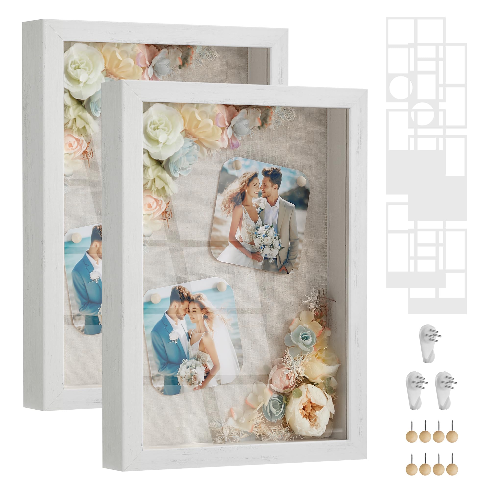 Foto 1 | Funda Con Memoria Negra Rústica Shadow Box Frame Songmics - Venta Internacional.