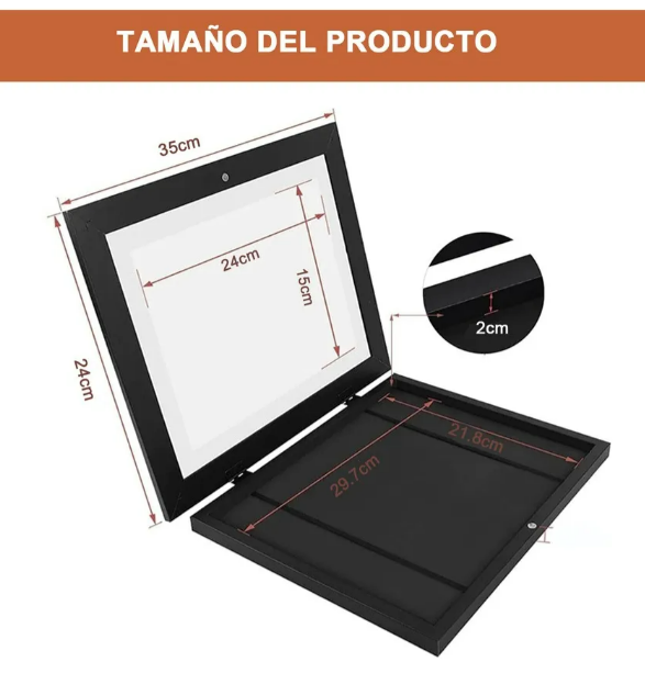 Foto 5 pulgar | Portaretratos Xtellar Para Niños Con Diseño Aspiracional A4 En Madera