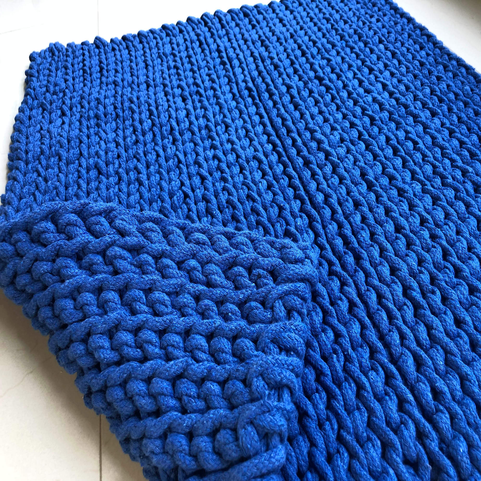 Foto 4 pulgar | Tapete Inhome Crochet color Azul 50 x 80 cm