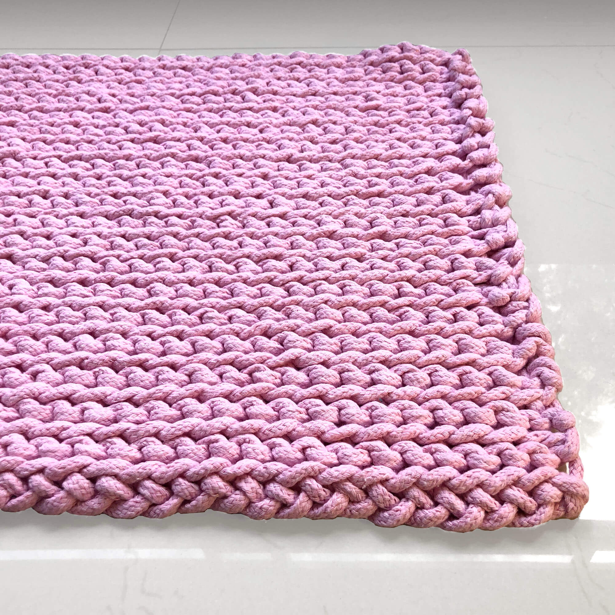 Foto 3 pulgar | Tapete Inhome Crochet color Rosa 50 x 80 cm