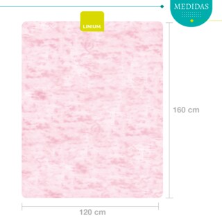 Foto 3 | Alfombra Tapete Suave Linium 160 X 120 Cm Rosa Palo