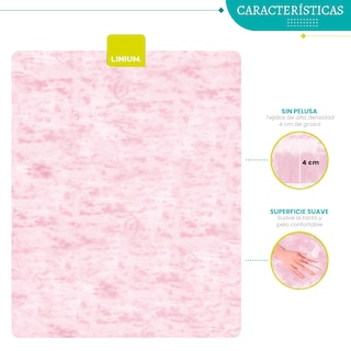 Foto 7 | Alfombra Tapete Suave Linium 160 X 120 Cm Rosa Palo