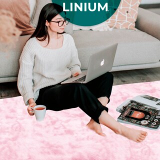 Foto 8 | Alfombra Tapete Suave Linium 160 X 120 Cm Rosa Palo