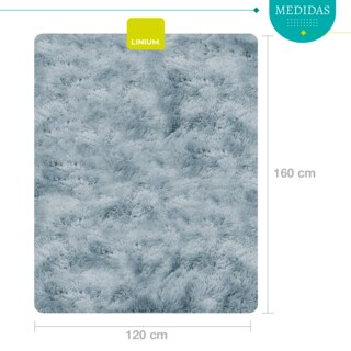 Foto 2 | Alfombra Tapete Suave Linium 160 X 120 Cm Gris