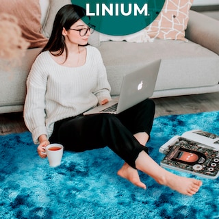 Foto 7 | Alfombra Tapete Suave Linium 160 X 120 Cm Azul