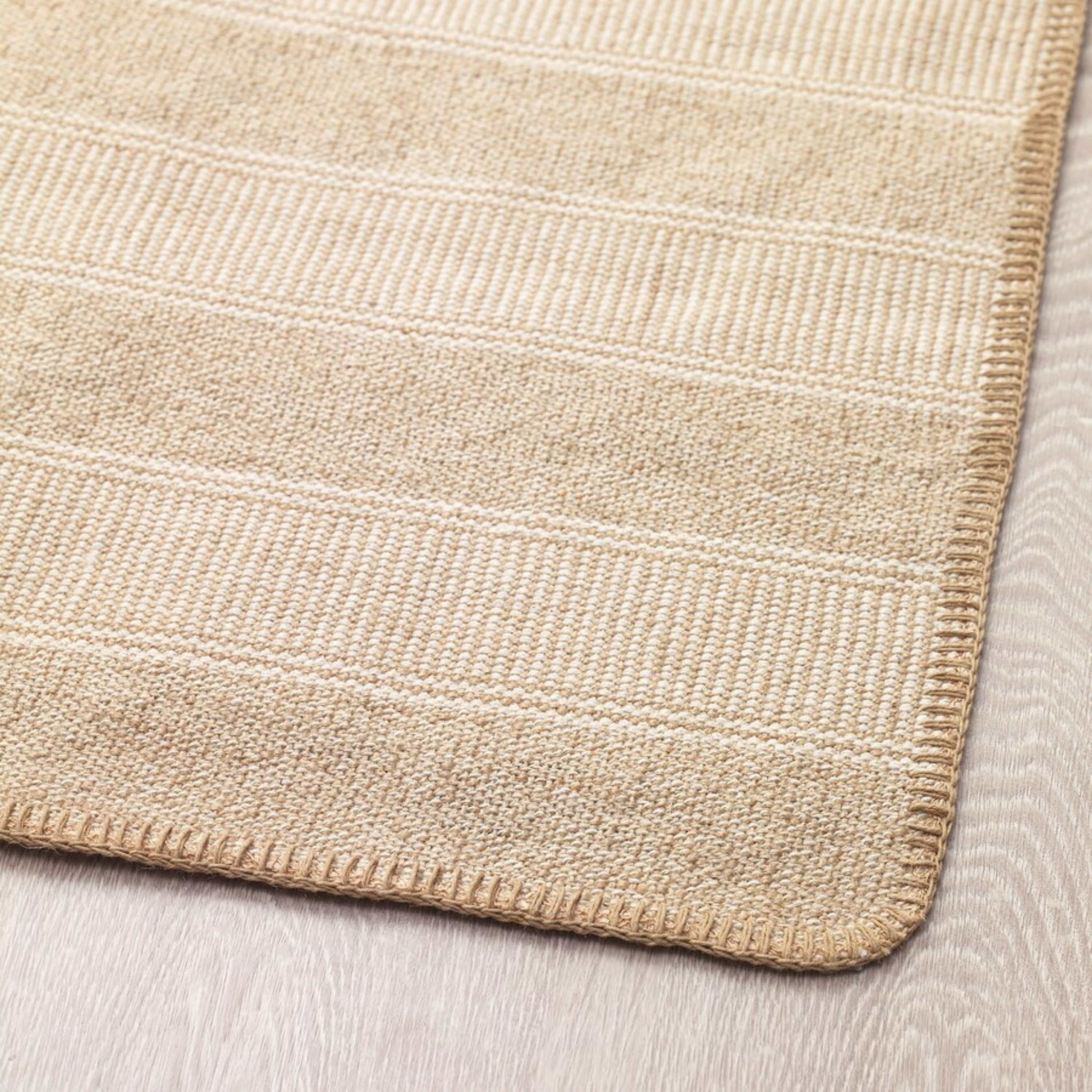 Foto 3 pulgar | Tapete De Algodón Y Yute Beige-blanco 50x80 Cm - Duradero Cálido Y Elegante 3pzs