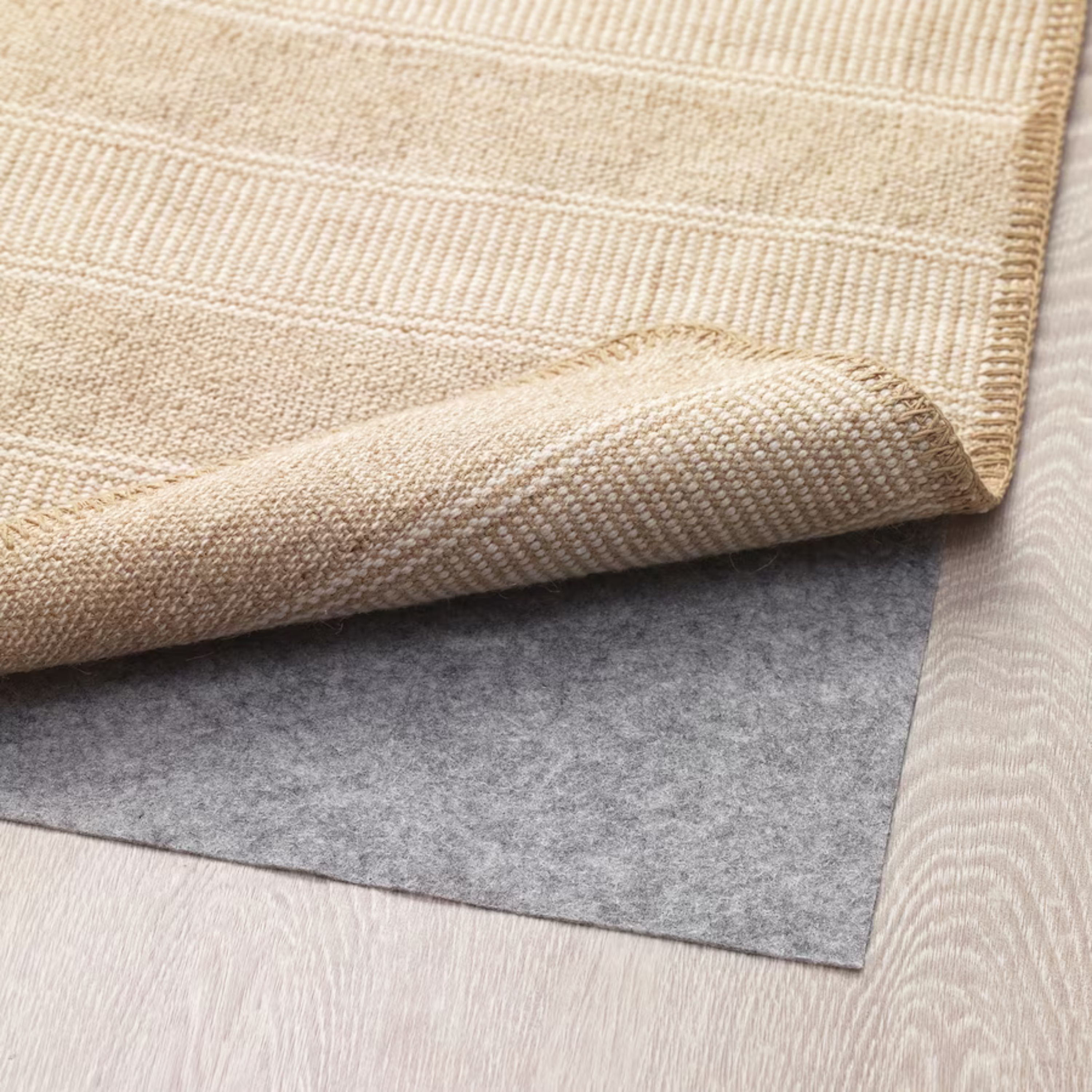 Foto 5 pulgar | Tapete De Algodón Y Yute Beige-blanco 50x80 Cm - Duradero Cálido Y Elegante 3pzs