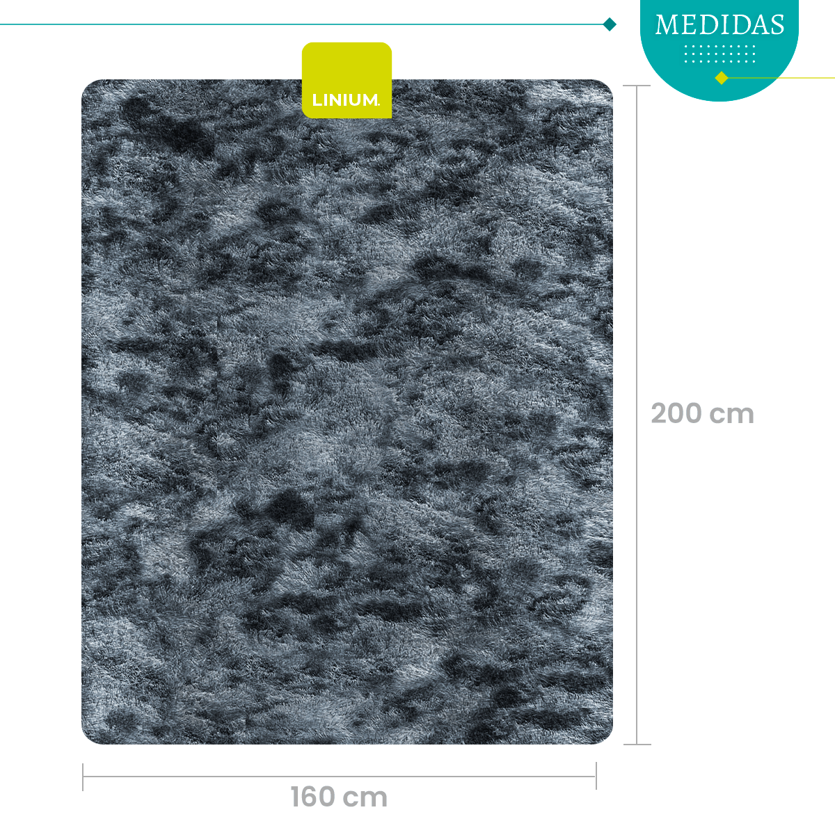 Foto 3 pulgar | Alfombra Tapete  Linium Color Gris Oxford Suave Premium