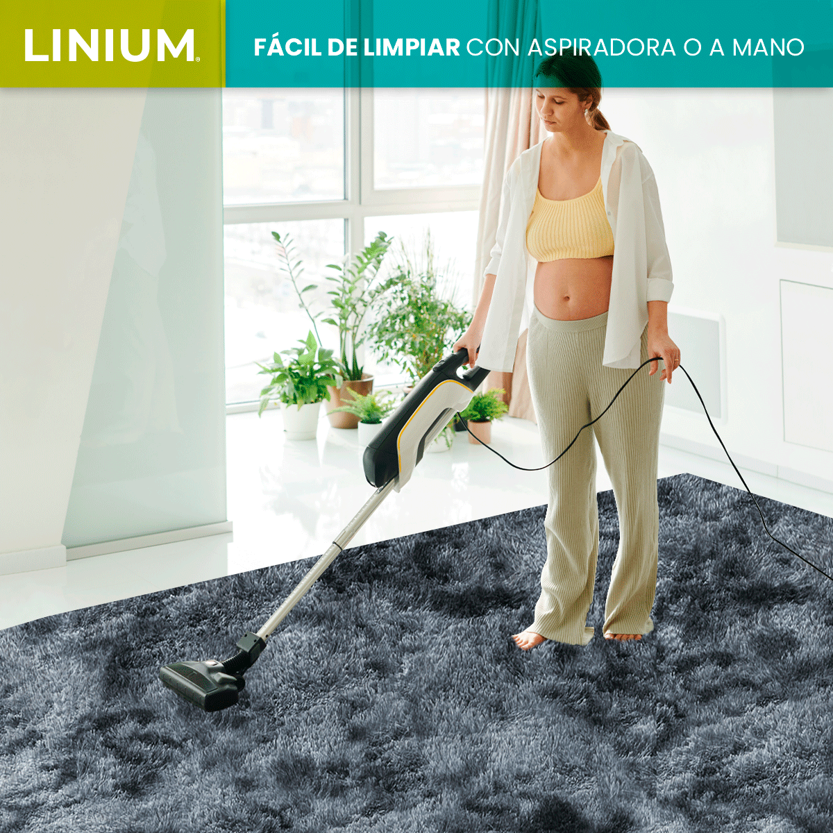 Foto 4 pulgar | Alfombra Tapete  Linium Color Gris Oxford Suave Premium