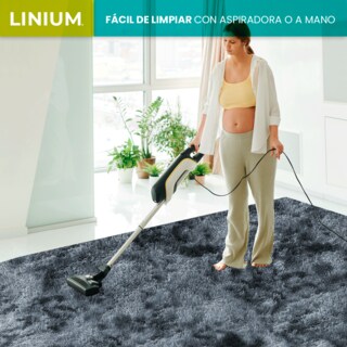 Foto 3 | Alfombra Tapete Linium Color Gris Oxford Suave Premium
