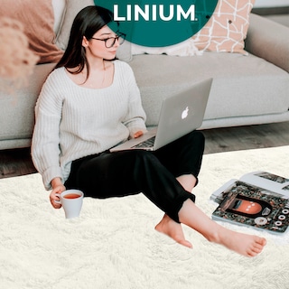 Foto 7 | Alfombra Tapete Linium Color Blanco Suave Premium