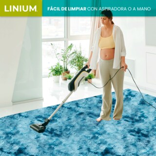Foto 3 | Alfombra Tapete Linium Color Azul Suave Premium