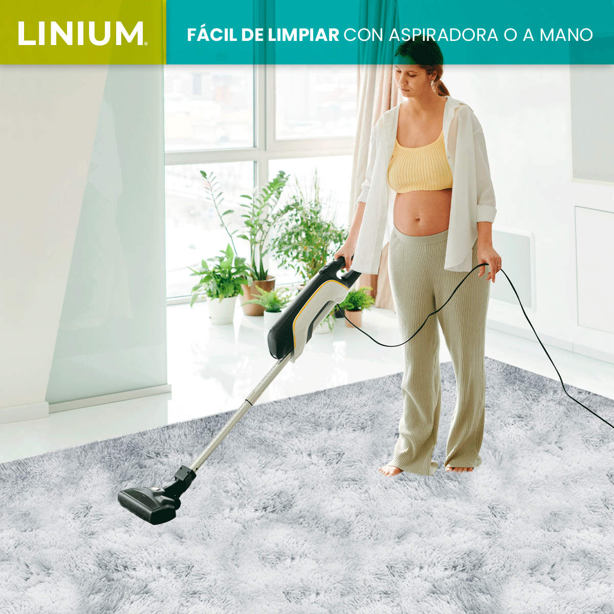 Foto 4 pulgar | Alfombra Tapete Linium Color Gris Claro Suave Premium