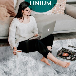 Foto 7 | Alfombra Tapete Linium Color Gris Claro Suave Premium