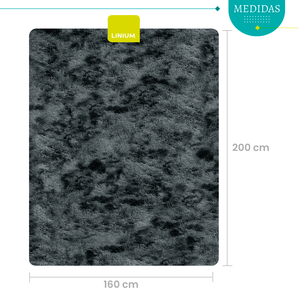Foto 3 pulgar | Alfombra Tapete  Linium Color Negro Suave Premium