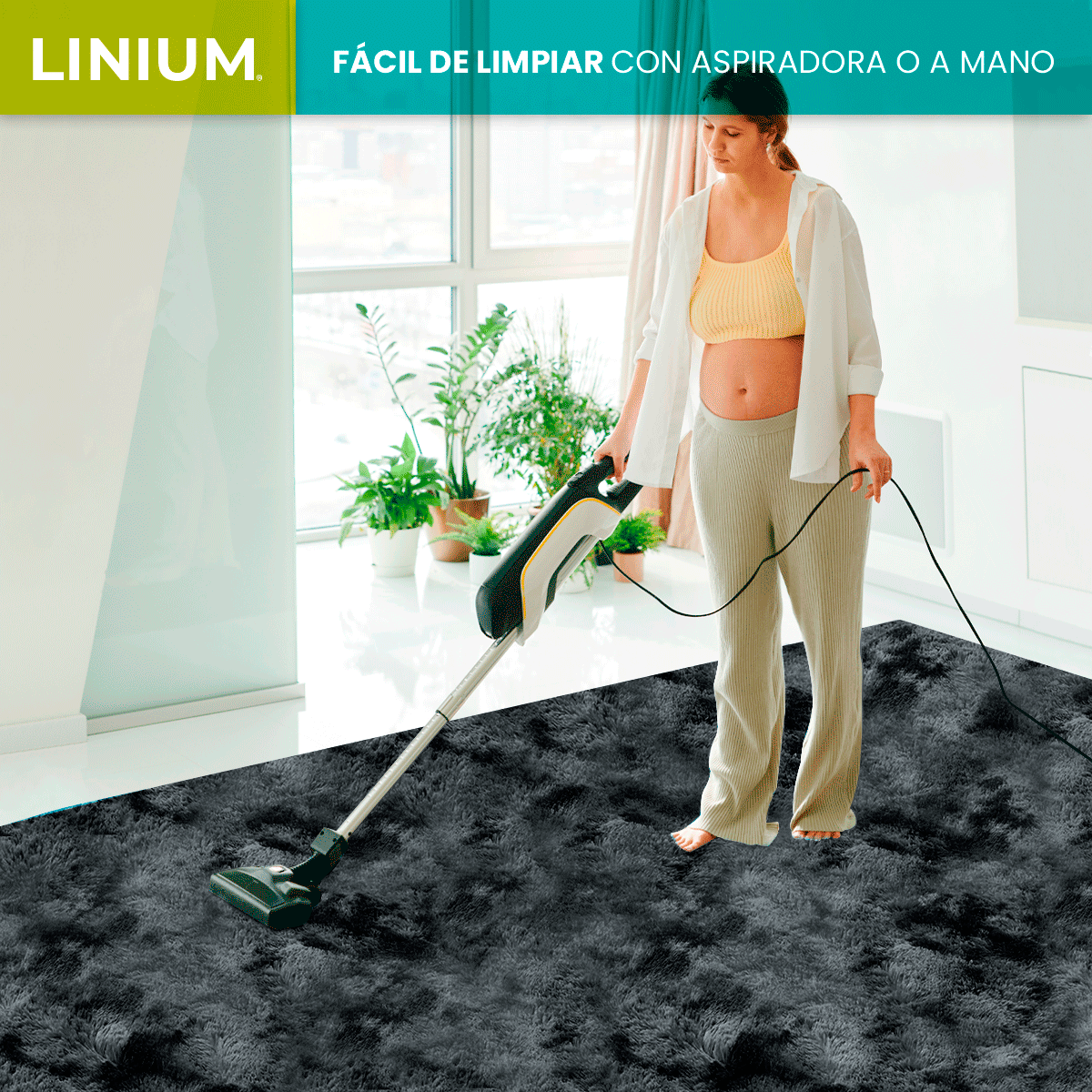 Foto 4 pulgar | Alfombra Tapete  Linium Color Negro Suave Premium
