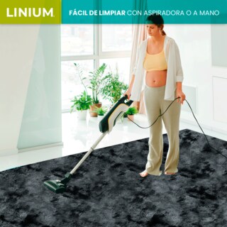 Foto 3 | Alfombra Tapete Linium Color Negro Suave Premium