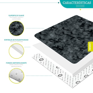 Foto 4 | Alfombra Tapete Linium Color Negro Suave Premium