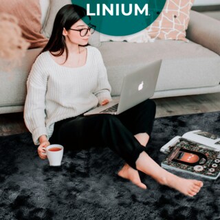 Foto 7 | Alfombra Tapete Linium Color Negro Suave Premium