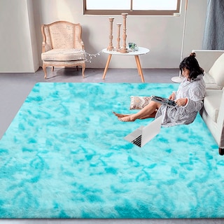 Foto 1 | Alfombra Tapete Linium Color Azul Claro Suave Premium