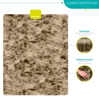 Foto 6 | Alfombra Tapete Linium Color Cafe Suave Premium
