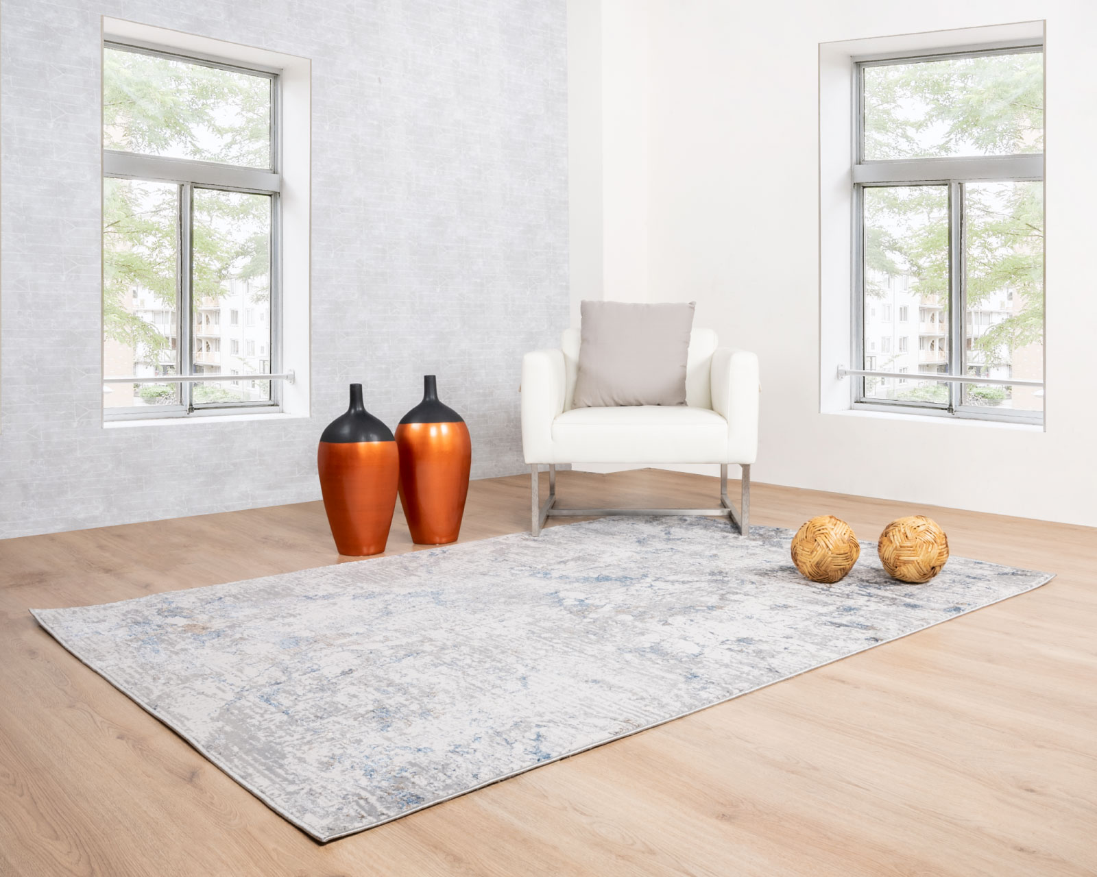 Foto 5 | Tapete Lavin Adara Crema Azul 160 x 230 cm