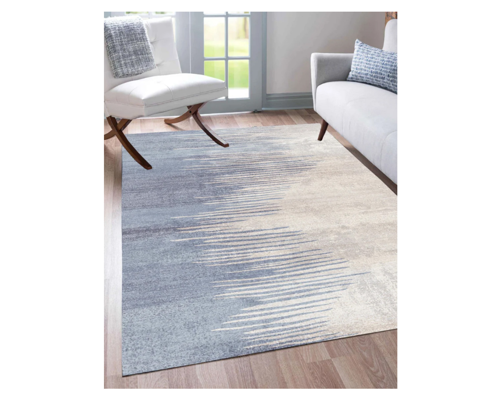 Foto 3 pulgar | Tapete Decorativo Saffron Looms Fergus Pewter 1.6 x 2.3 m