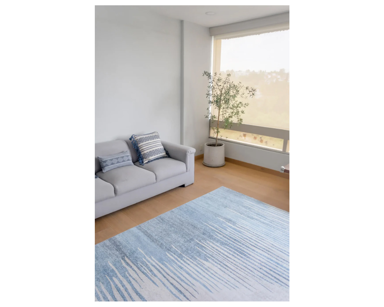 Foto 7 pulgar | Tapete Decorativo Saffron Looms Fergus Pewter 1.6 x 2.3 m