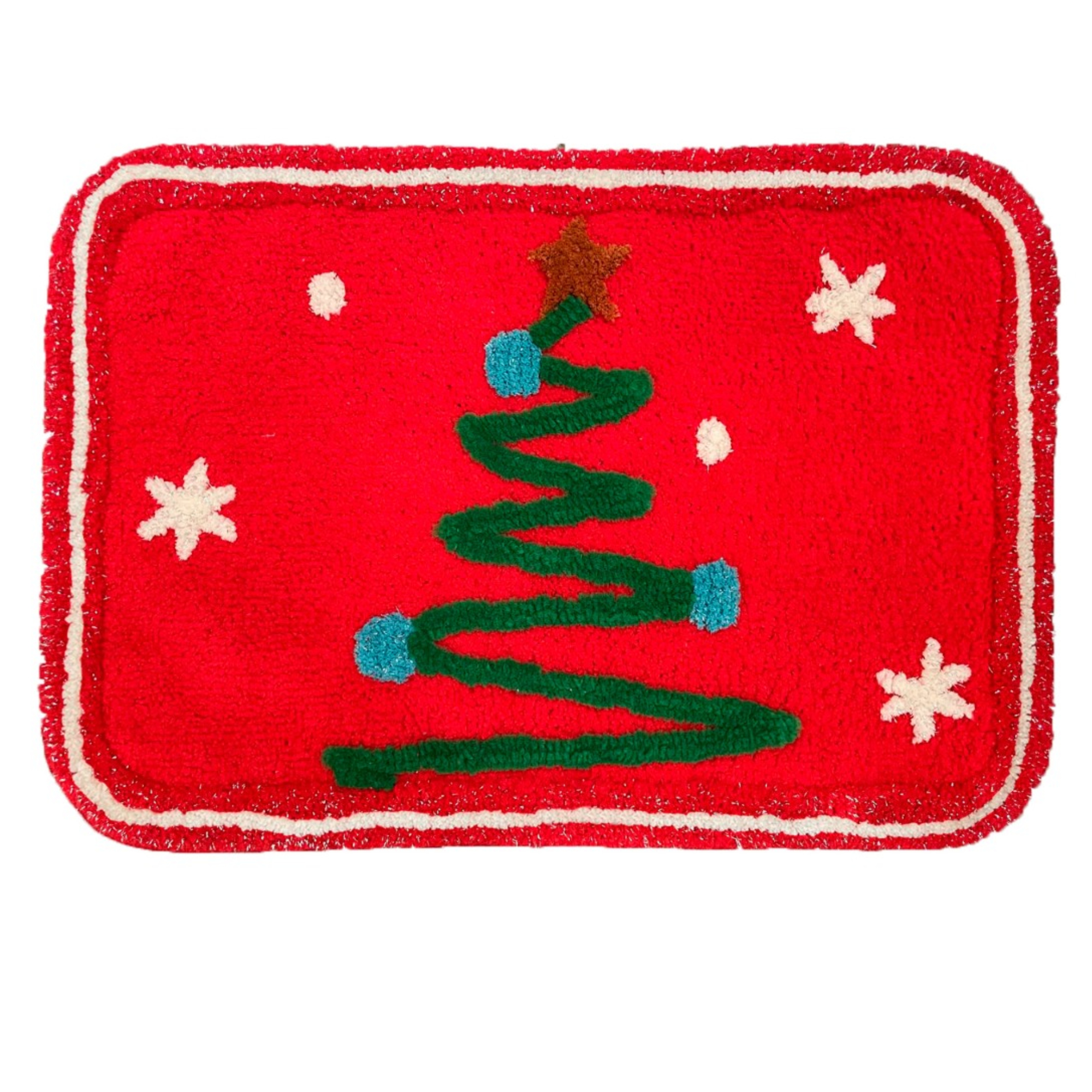 Tapete Decorativo Navideño Diseño Árbol 45cmx65cm