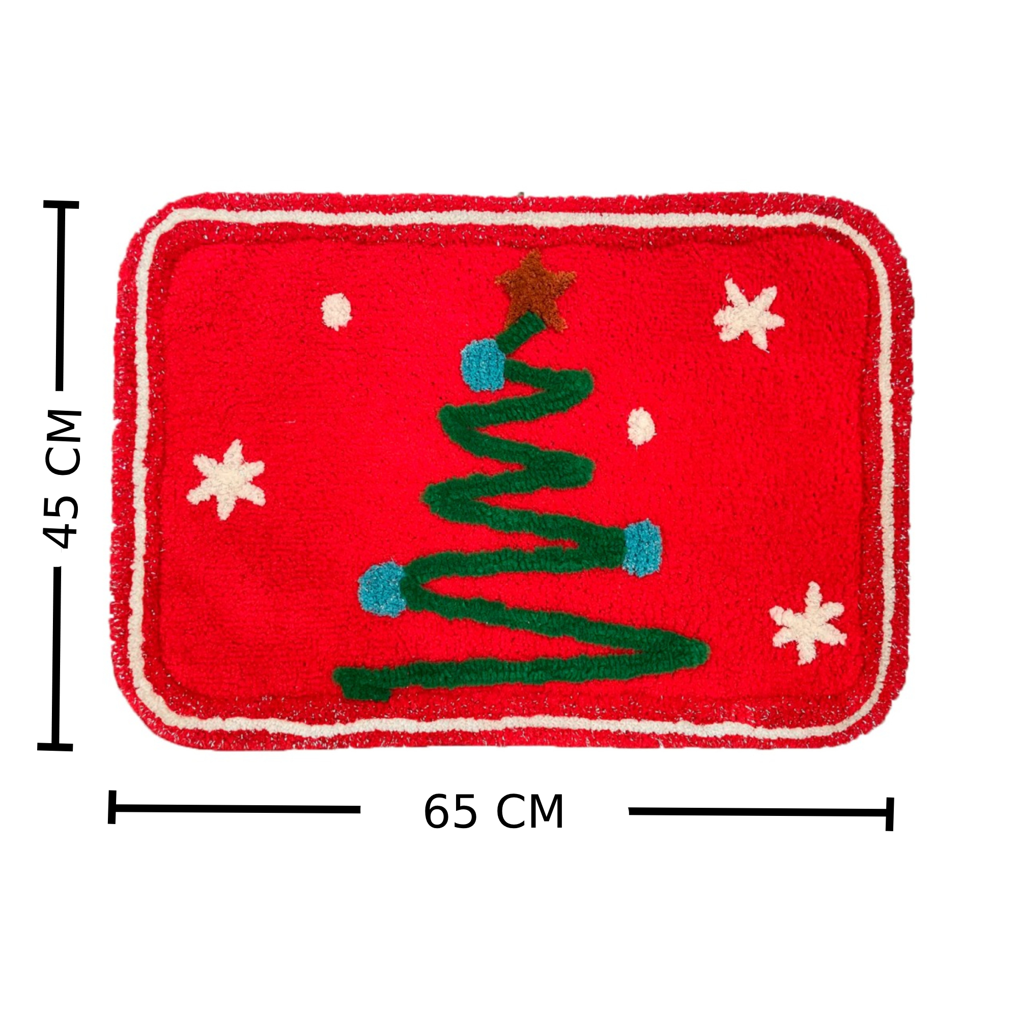 Foto 5 pulgar | Tapete Decorativo Navideño Diseño Árbol 45cmx65cm