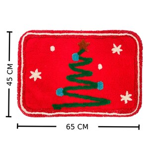 Foto 4 | Tapete Decorativo Navideño Diseño Árbol 45cmx65cm